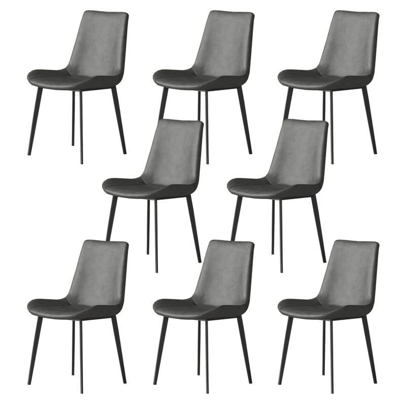 Industrial Armless Dining Chairs Upholstered Side Chair for Home