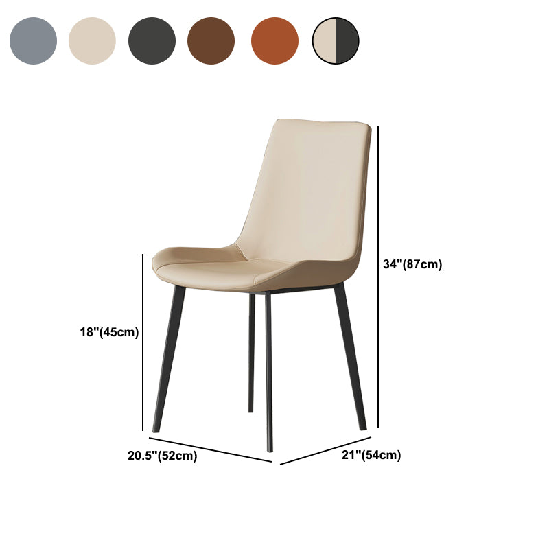 Industrial Armless Dining Chairs Upholstered Side Chair for Home