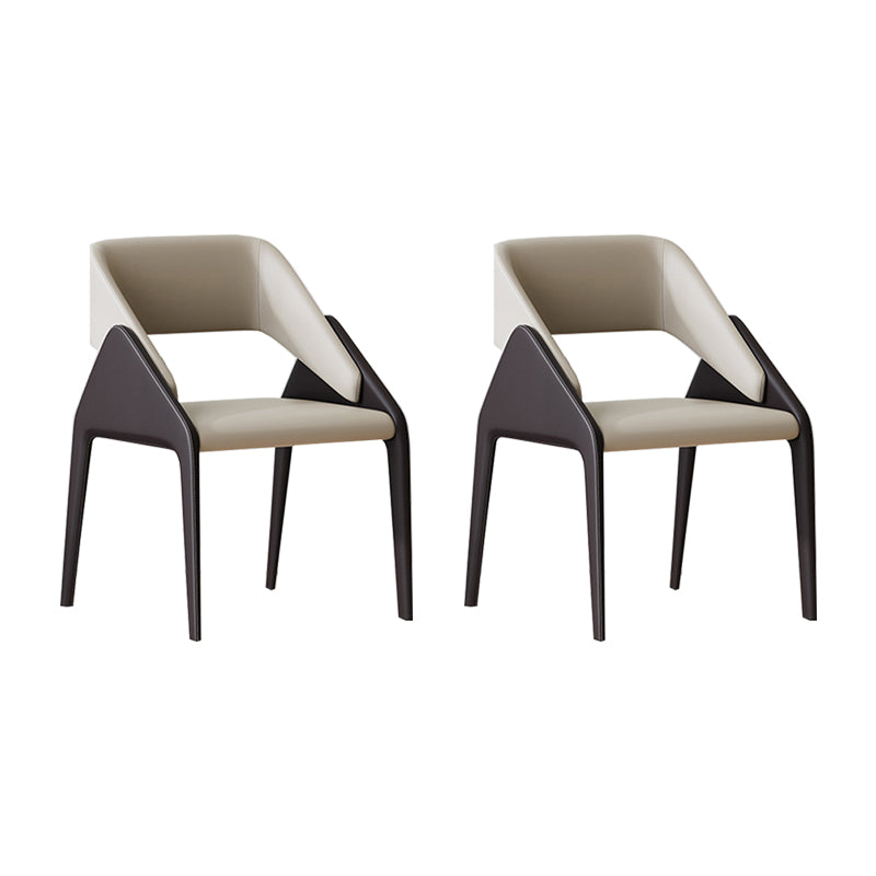 Open Back Side Dining Chairs Modern Upholstered Dining Accent Chair