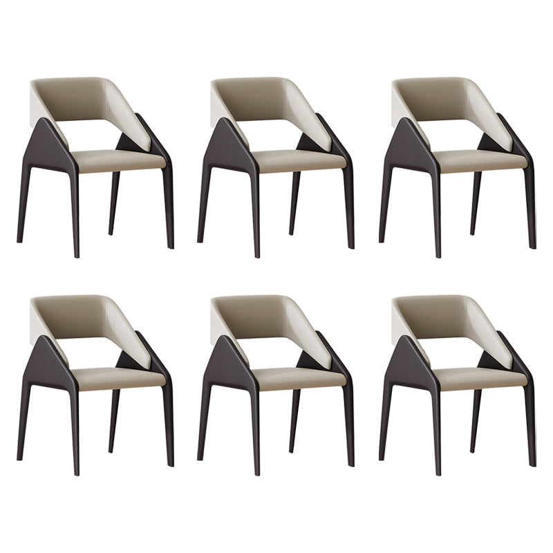 Open Back Side Dining Chairs Modern Upholstered Dining Accent Chair