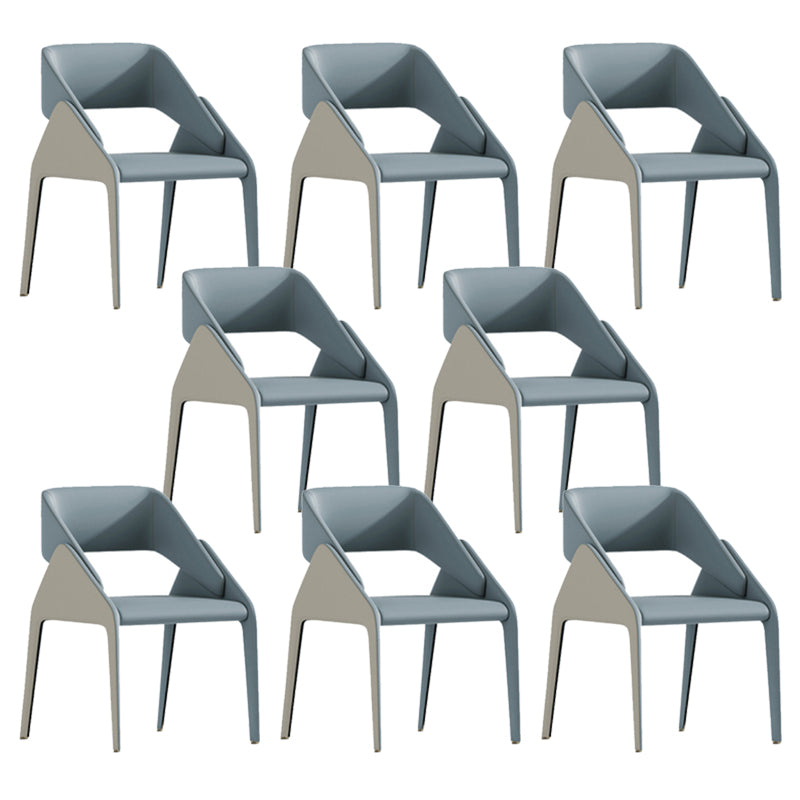 Open Back Side Dining Chairs Modern Upholstered Dining Accent Chair