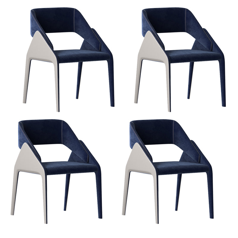 Open Back Side Dining Chairs Modern Upholstered Dining Accent Chair