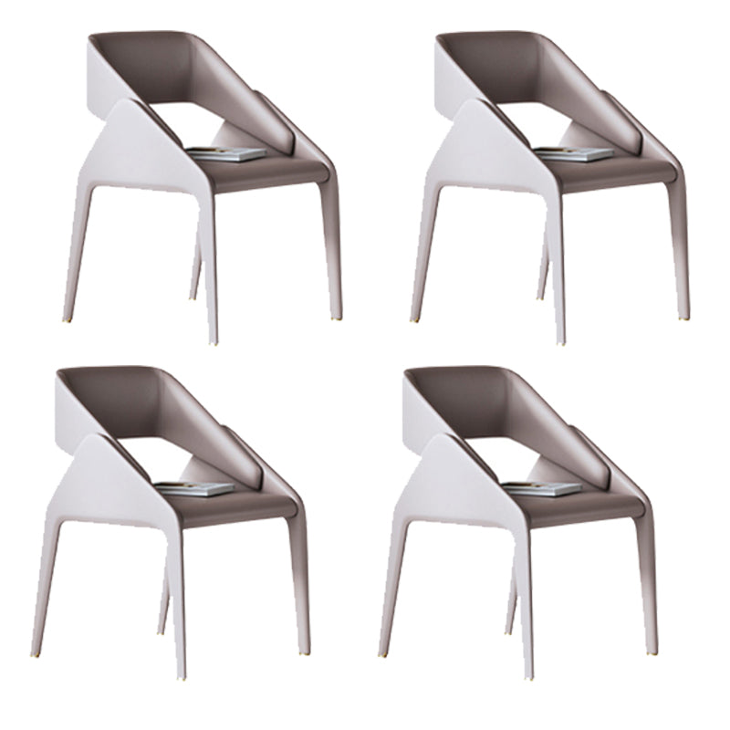 Open Back Side Dining Chairs Modern Upholstered Dining Accent Chair