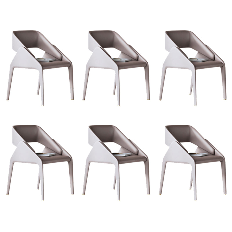 Open Back Side Dining Chairs Modern Upholstered Dining Accent Chair
