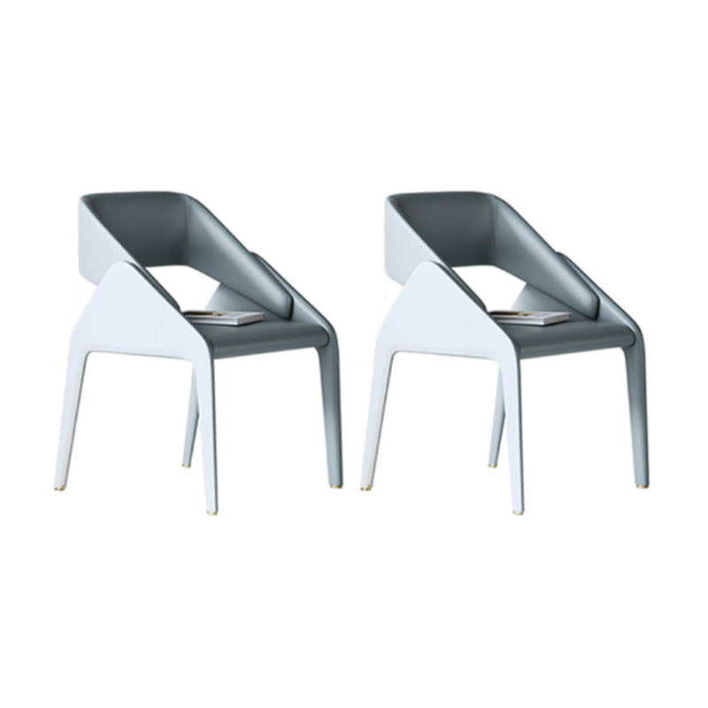 Open Back Side Dining Chairs Modern Upholstered Dining Accent Chair