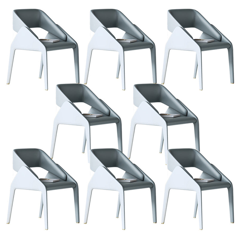 Open Back Side Dining Chairs Modern Upholstered Dining Accent Chair