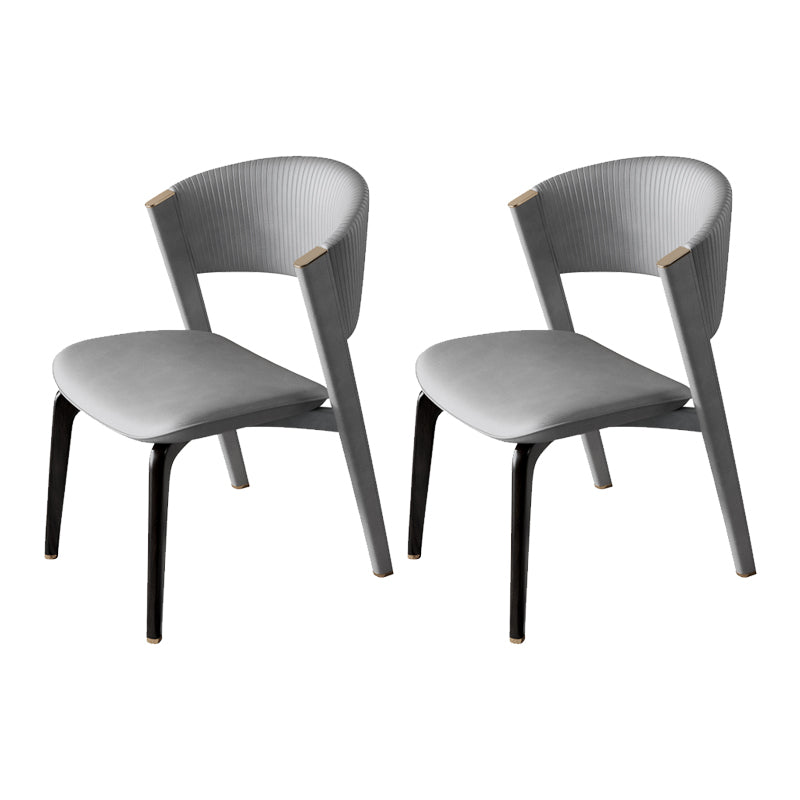 Open Back Dining Accent Chair Upholstered Dining Room Chair for Home