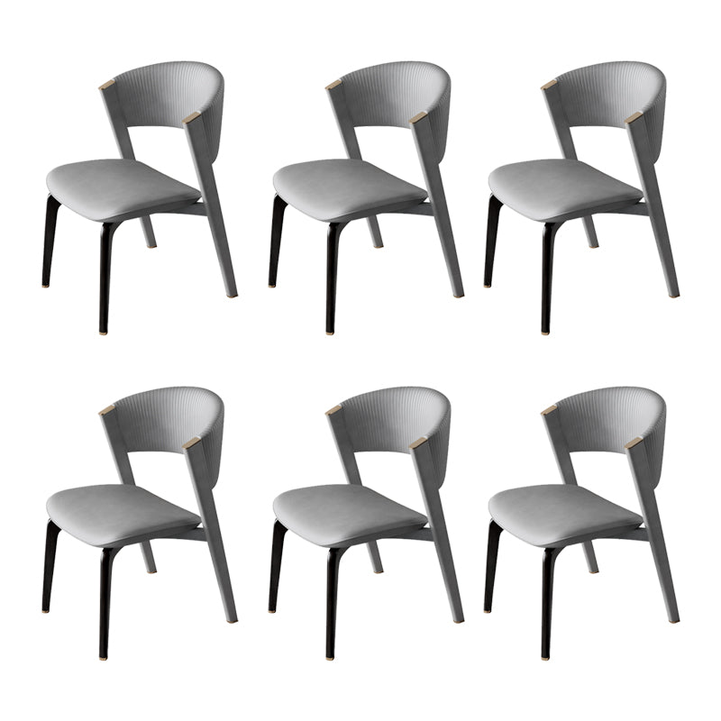 Open Back Dining Accent Chair Upholstered Dining Room Chair for Home