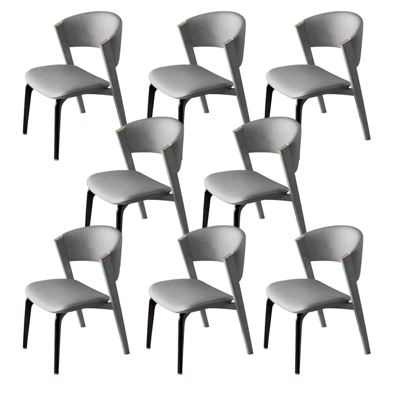 Open Back Dining Accent Chair Upholstered Dining Room Chair for Home