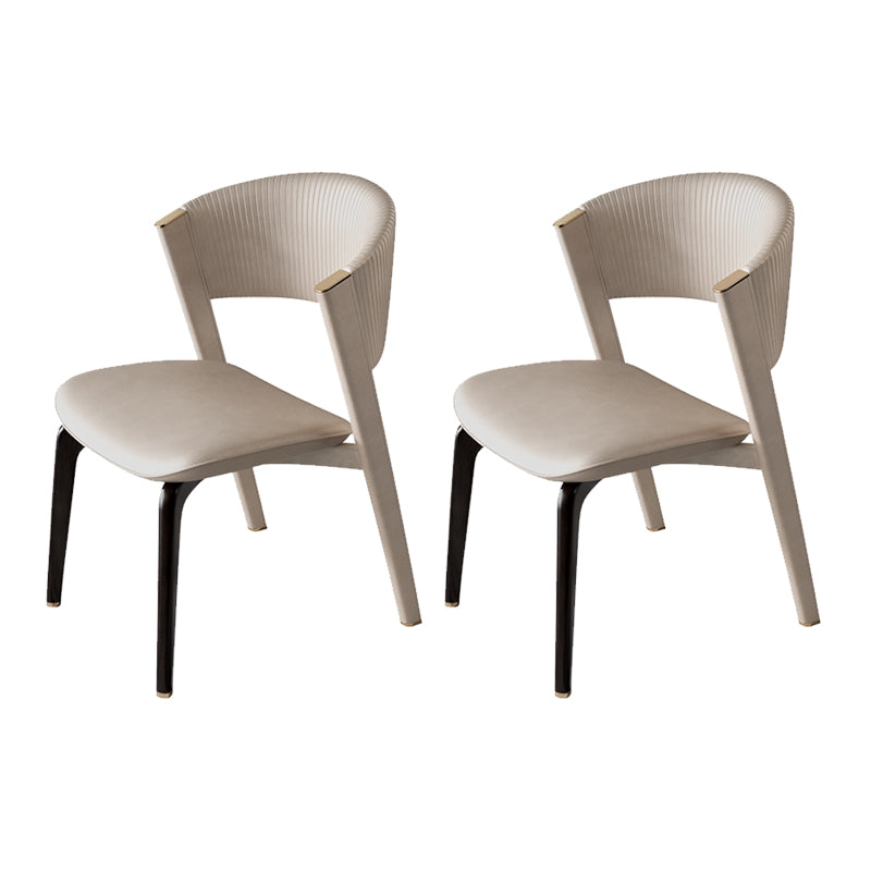 Open Back Dining Accent Chair Upholstered Dining Room Chair for Home