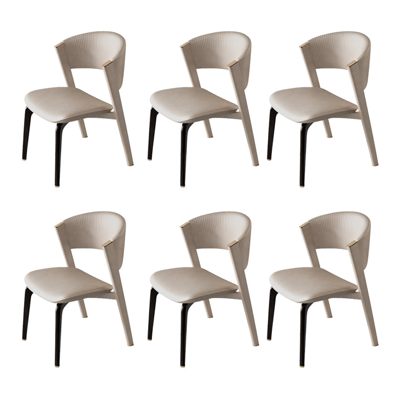 Open Back Dining Accent Chair Upholstered Dining Room Chair for Home