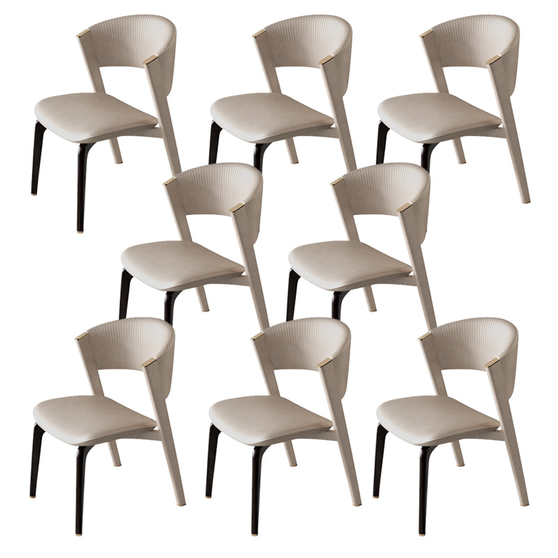 Open Back Dining Accent Chair Upholstered Dining Room Chair for Home