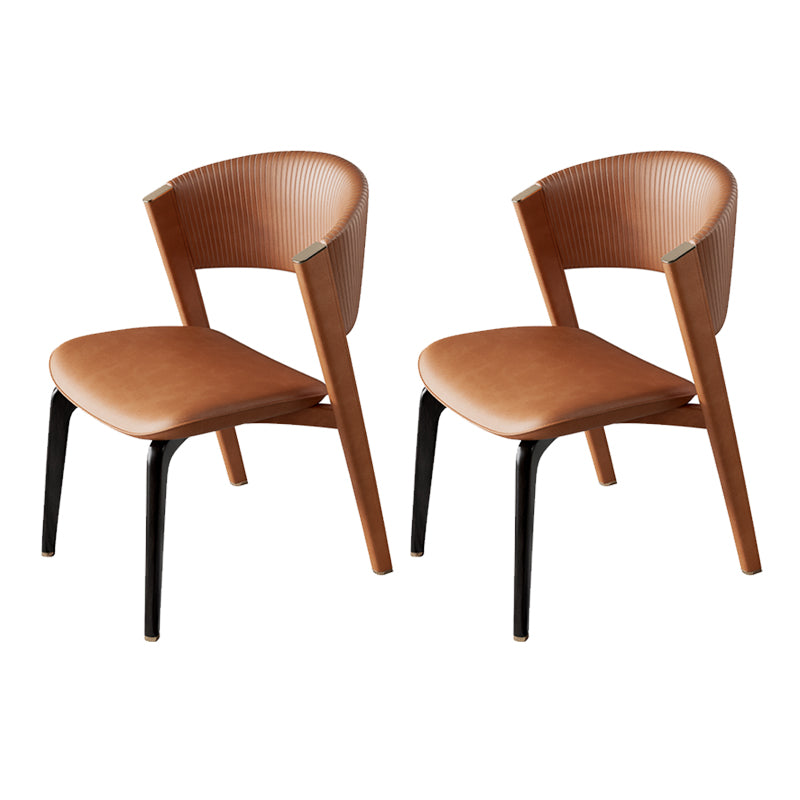 Open Back Dining Accent Chair Upholstered Dining Room Chair for Home