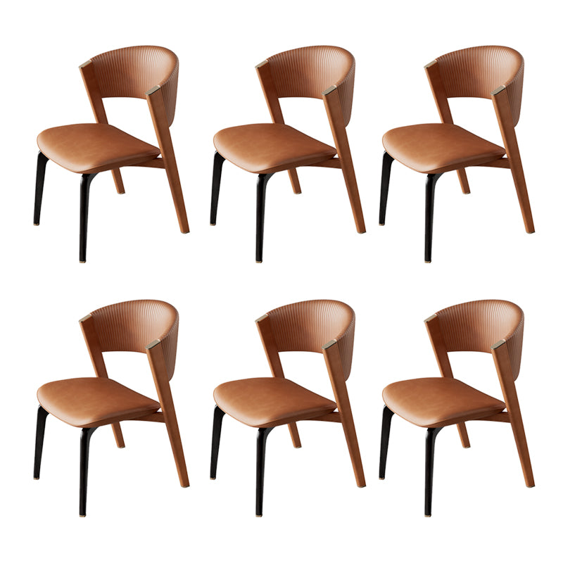 Open Back Dining Accent Chair Upholstered Dining Room Chair for Home