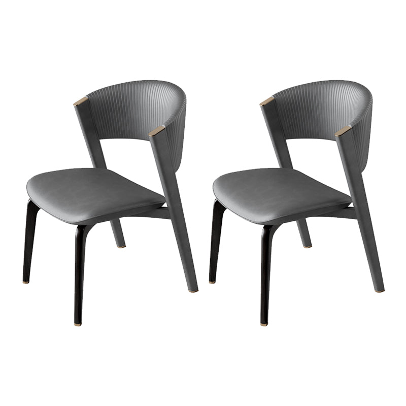 Open Back Dining Accent Chair Upholstered Dining Room Chair for Home