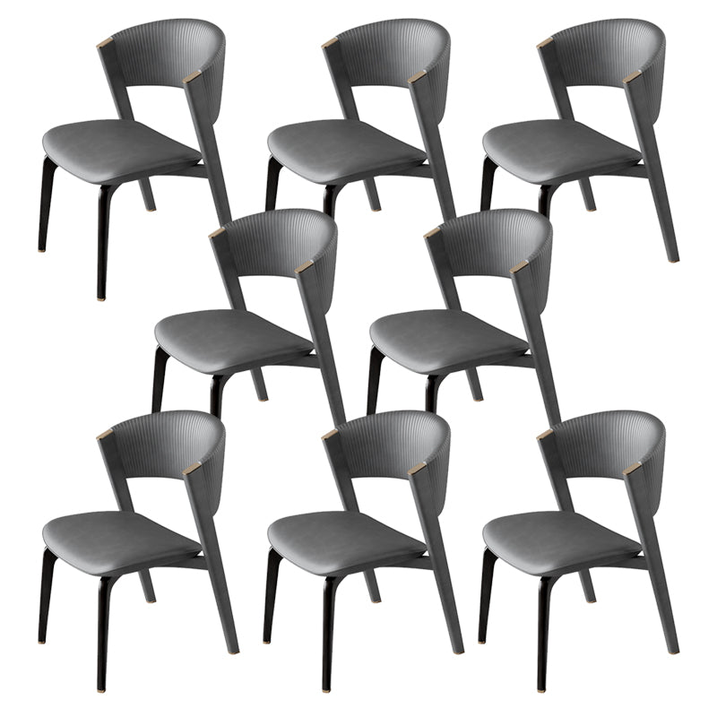 Open Back Dining Accent Chair Upholstered Dining Room Chair for Home