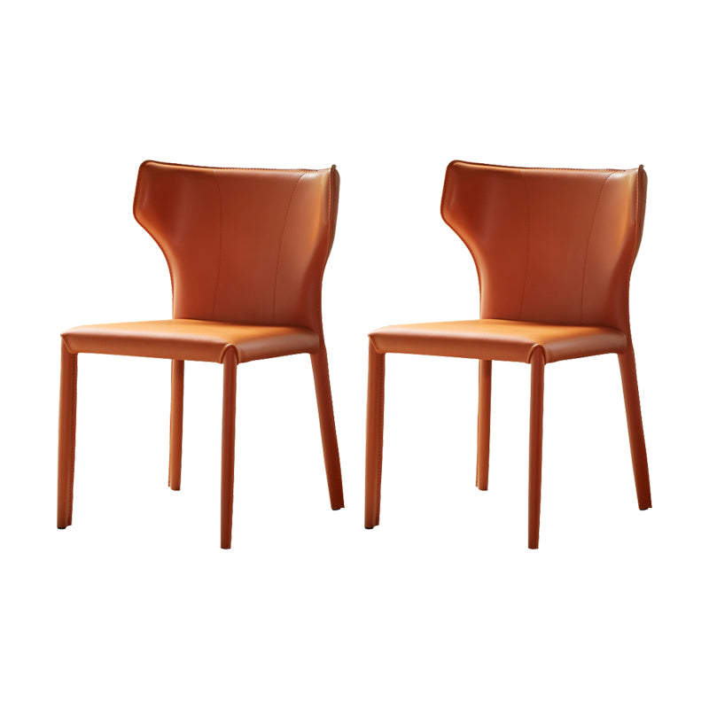 Metal Contemporary Indoor Chair Matte Finish Wingback Side Chair