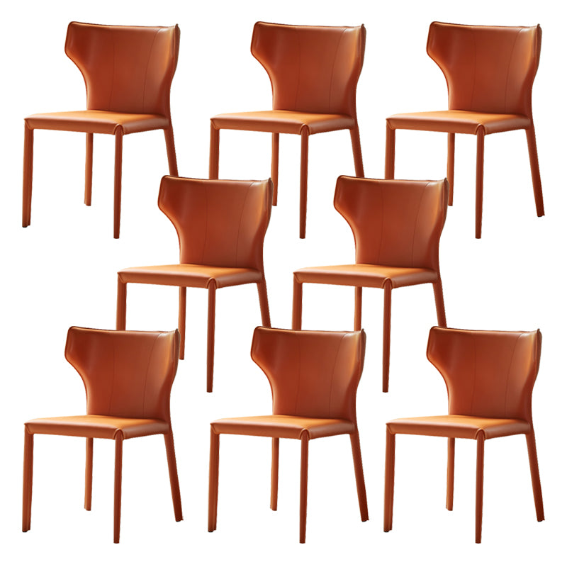 Metal Contemporary Indoor Chair Matte Finish Wingback Side Chair