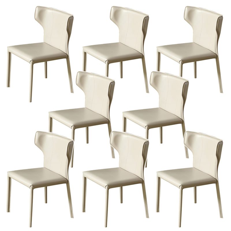 Metal Contemporary Indoor Chair Matte Finish Wingback Side Chair