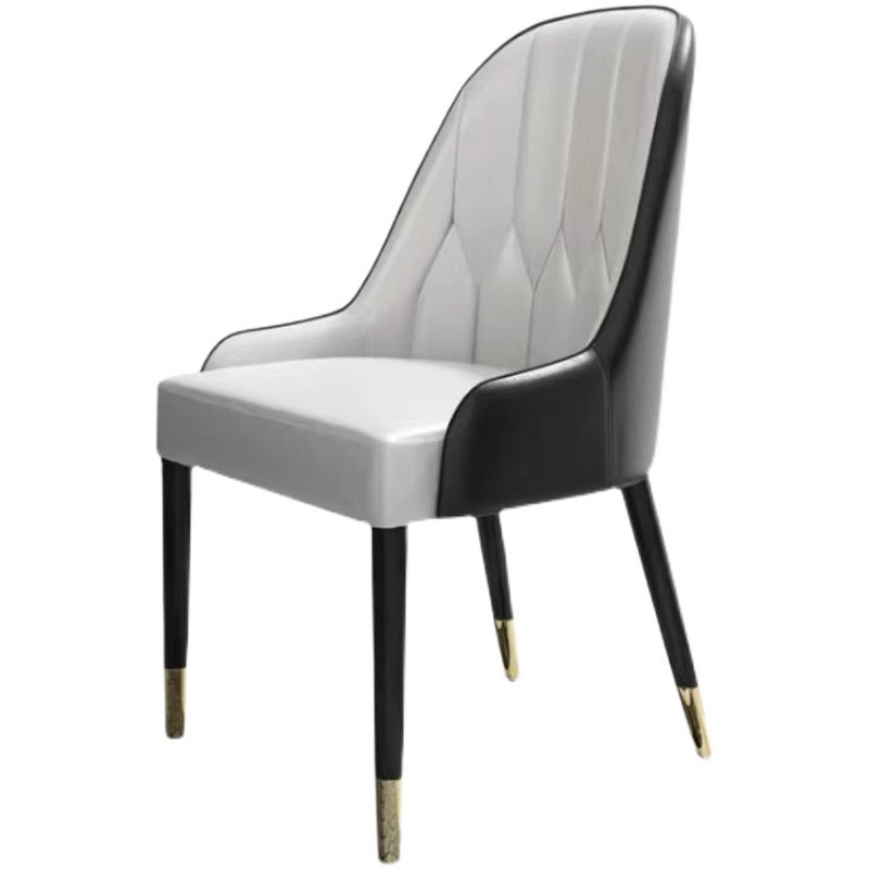 Contemporary Faux Leather Dining Chairs Parsons Armless Dining Chairs