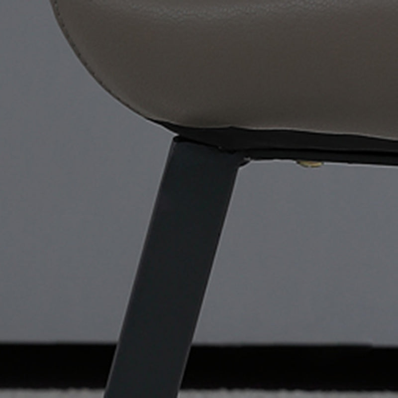 Contemporary Dining Chairs Faux Leather Armless Dining Chairs for Home