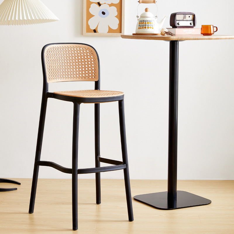 Scandinavian Counter Stool Plastic Furniture in Matte Finish for Indoor