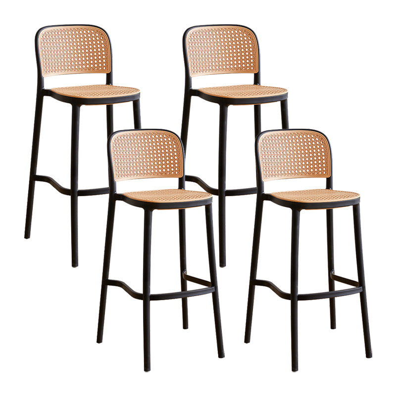 Scandinavian Counter Stool Plastic Furniture in Matte Finish for Indoor