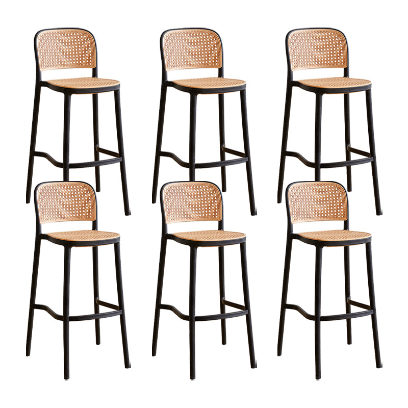 Scandinavian Counter Stool Plastic Furniture in Matte Finish for Indoor