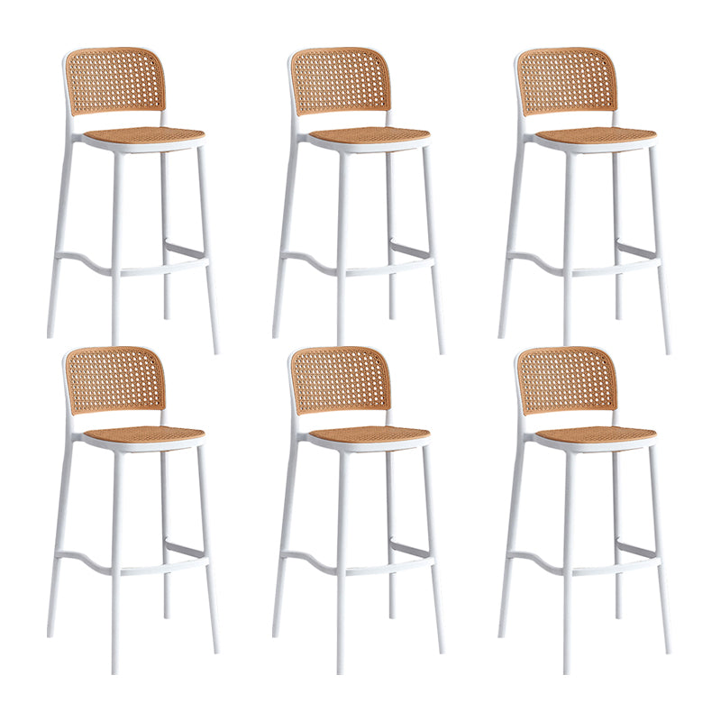 Scandinavian Counter Stool Plastic Furniture in Matte Finish for Indoor