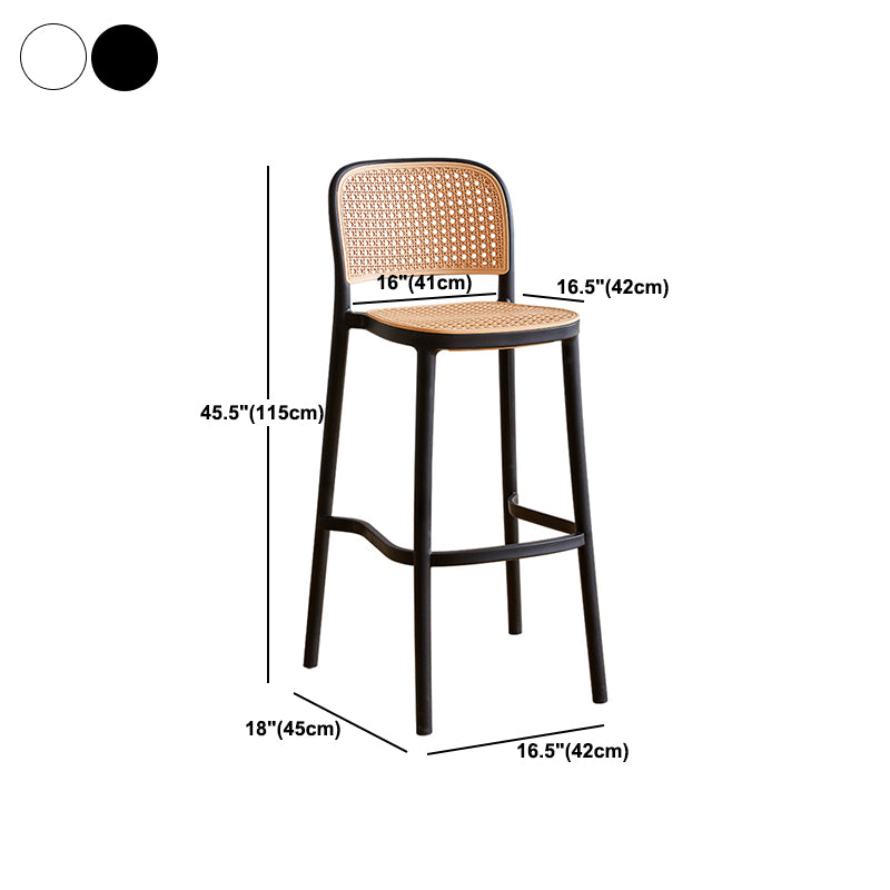 Scandinavian Counter Stool Plastic Furniture in Matte Finish for Indoor