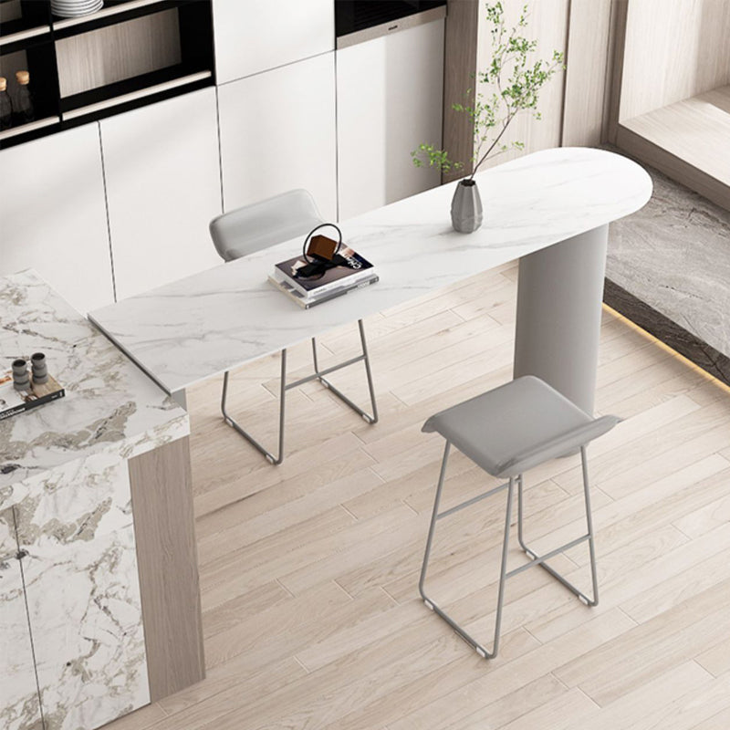 Scandinavian Metal Barstool Low Back Fabric Upholstered Counter Stool in Matte Finish