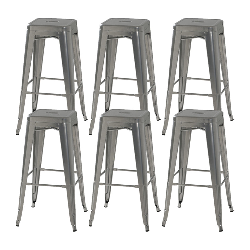 Industrial Metal Stool Metal Counter Stool in Matte Finish for Indoor