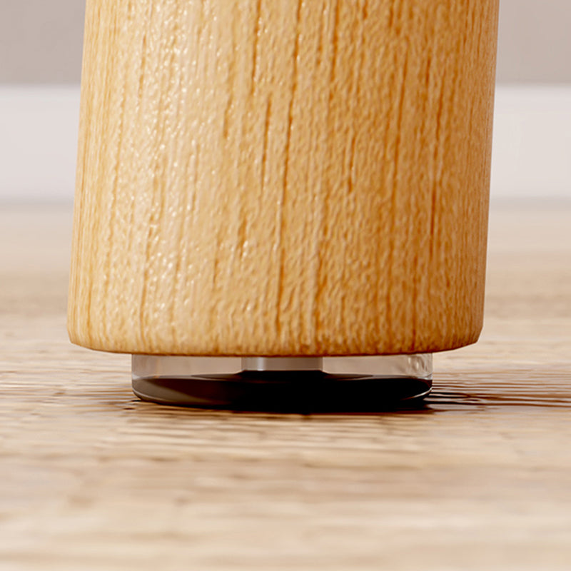 Scandinavian Wood Stool Fabric Upholstered Seat Counter Stool in Matte Finish