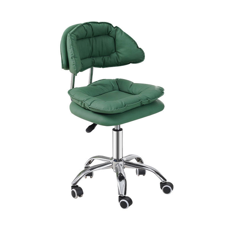 Scandinavian Metal Stool Upholstered Seat Counter Stool in Matte Finish