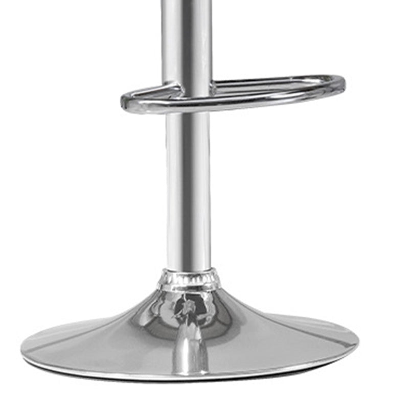 Scandinavian Metal Stool Upholstered Seat Counter Stool in Matte Finish