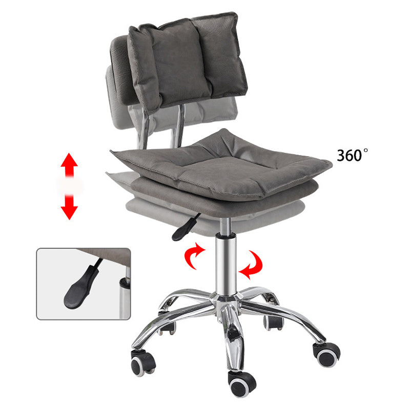 Scandinavian Metal Stool Upholstered Seat Counter Stool in Matte Finish