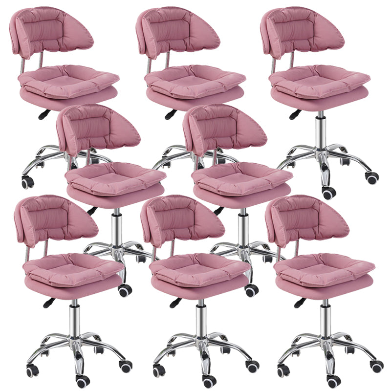 Scandinavian Metal Stool Upholstered Seat Counter Stool in Matte Finish