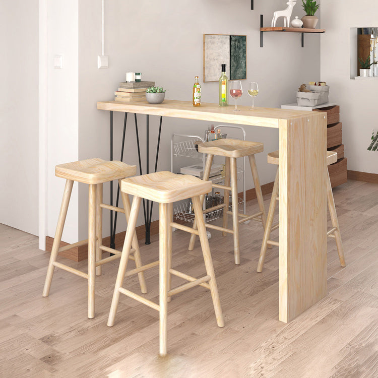 Modern Rectangular Pub Table Set 1/2/5 Pieces Wooden Counter Table