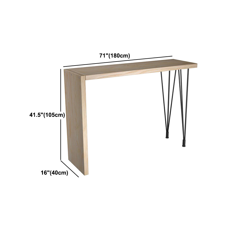 Modern Rectangular Pub Table Set 1/2/5 Pieces Wooden Counter Table