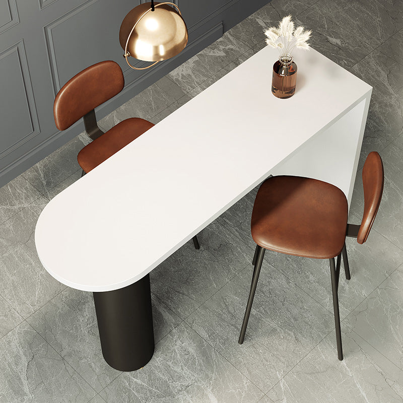 Modern Irregular Pub Table Set 1/3 Pieces Wooden Counter Table with High Stools