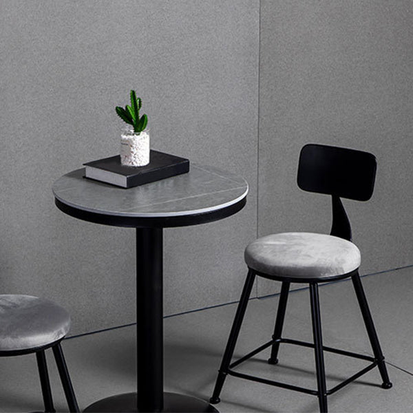 Industrial Round Bar Table Set 1/2/3 Pieces Sintered Stone Bar Table Set for Dining Room
