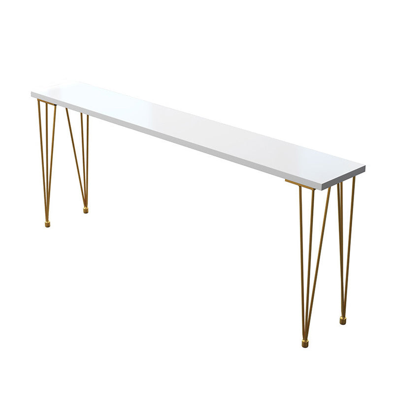 Glam Style 1/2/5/9 Pieces Bar Table Set Rectangle Bar Table with Metal High Stools