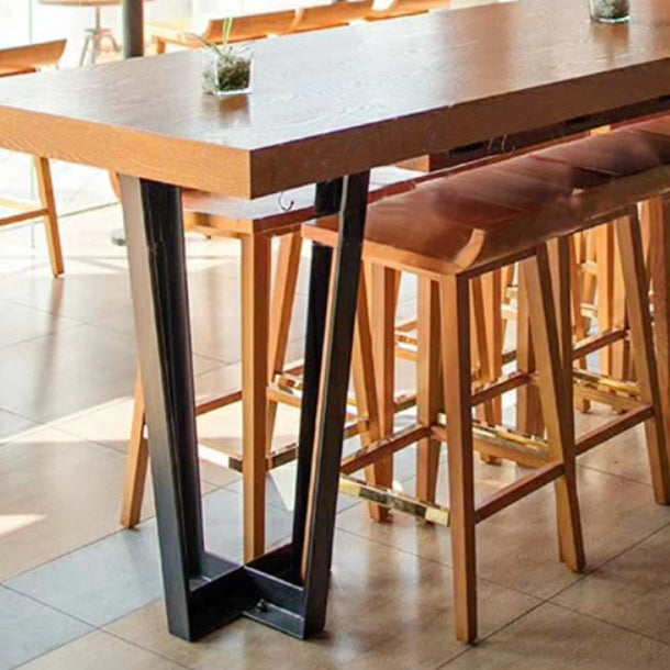 1/2/4/11 Pieces Pub Dining Set Industrial Solid Wood Table and Stool Set for Shop