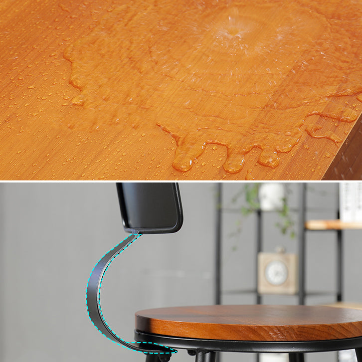 Industrial 1/6/9/11 Pieces Bar Table Set Rectangle Pine Wood Counter Table with Stools