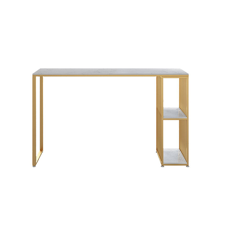 Modern 1/3 Pieces Bar Table Set Rectangle Stone Counter Table for Living Room