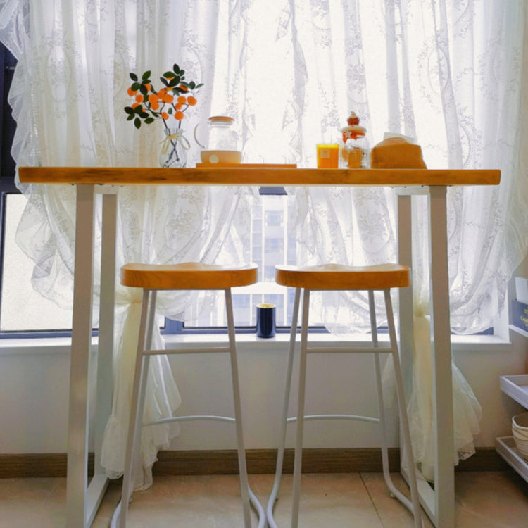 Modern Rectangular Pub Table Set 1/3 Pieces Wooden Counter Table with Backless Stools