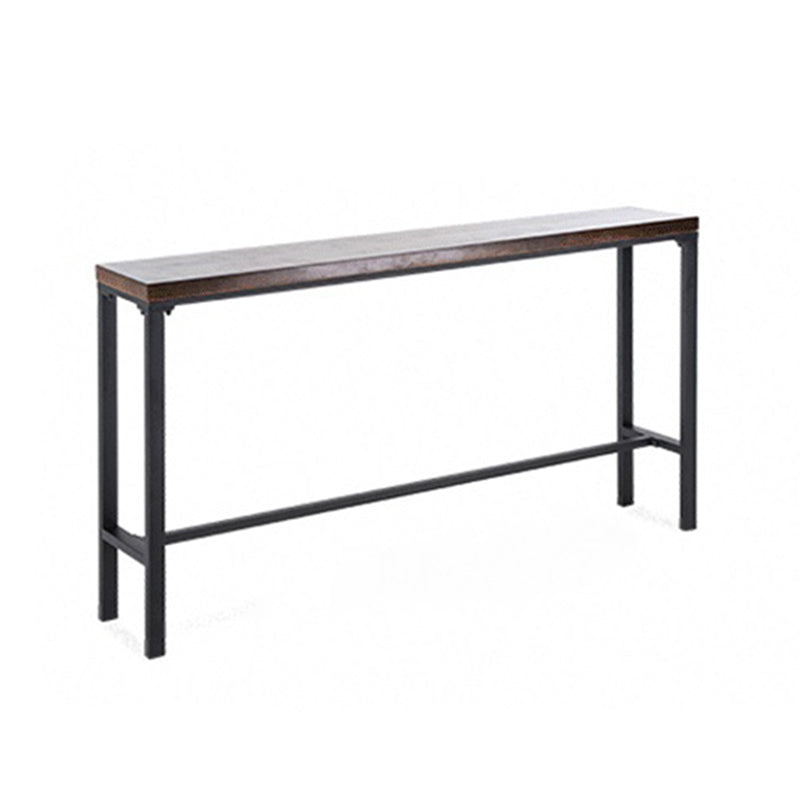 Rectangle Bar Counter Table Industrial  Bar Table with Metal Base