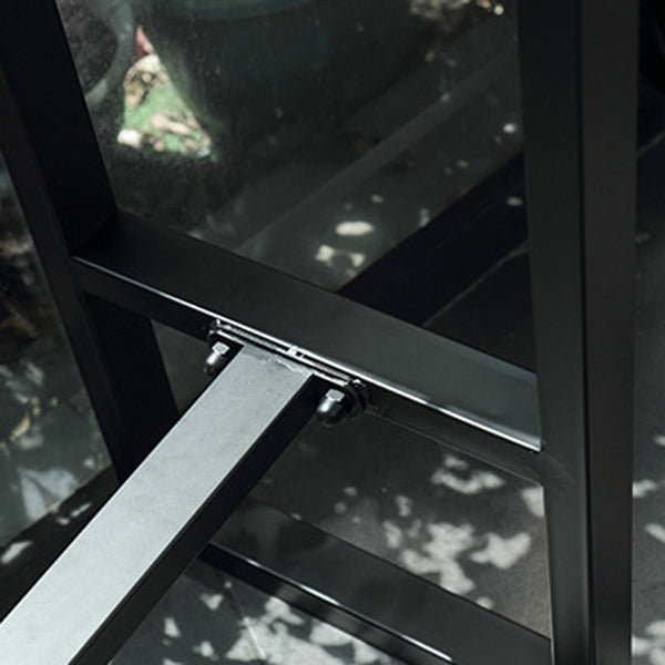 Solid Wood Pub Table Modern Rectangle Bar Height Bar Table in Brown