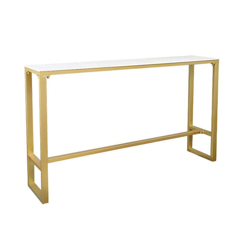 Rectangle Pub Table Glam Style Bar Height Bar Table for Indoor