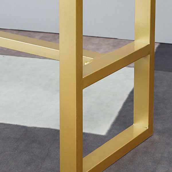 Rectangle Pub Table Glam Style Bar Height Bar Table for Indoor